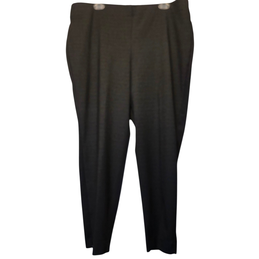 Cynthia Rowley Black Pull On Pants With Fine White Accent 18W EUC